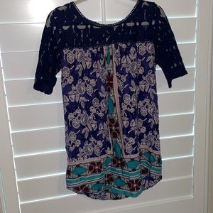 Anthropologie Patterned Tunic top